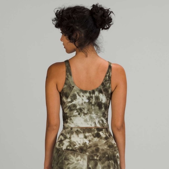 Lululemon Athletica Align Green Diamond Dye Cropped Tank size 4 - Picture 2 of 3